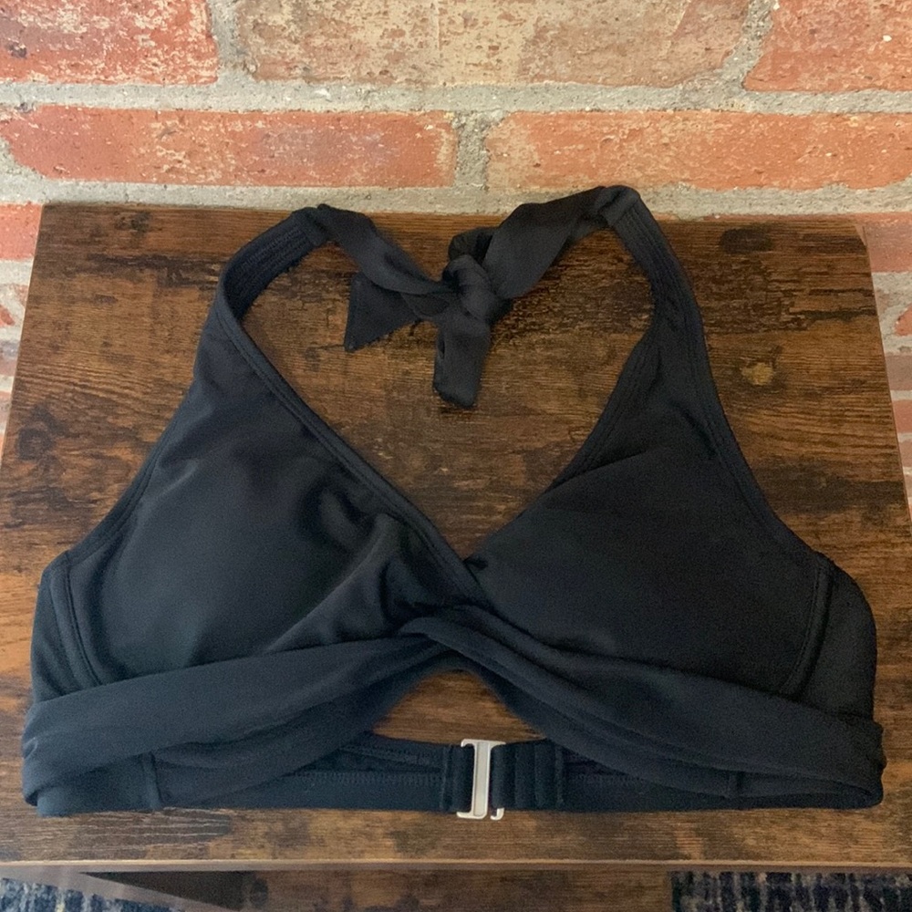 Athleta Black Swim Bikini Top Size 34 B/C